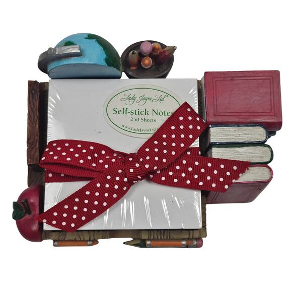 RARE VTG Teacher's gift by Lady Jayne Ltd 250 Sticky Notes Desk Decor Christmas - Picture 2 of 7